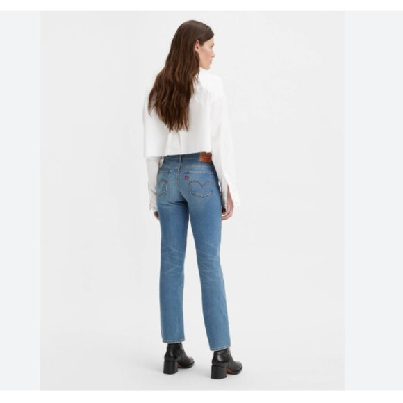 Levi's Women's Straight Leg Jeans - Blue - Picture 1 of 6